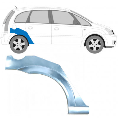 Painel de reparação do guarda-lamas traseiro para Opel Meriva 2003-2010 / Direito 5829