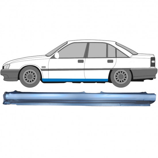 Painel de reparação da soleira para Opel Omega A 1986-1993 / Esquerdo 8071