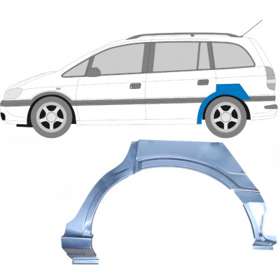 Painel de reparação do guarda-lamas traseiro para Opel Zafira 1999-2005 / Esquerdo 6889