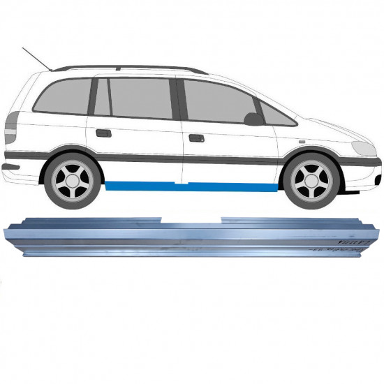 Painel de reparação da soleira para Opel Zafira 1999-2005 / Esquerda = Direita (simétrico) 8932