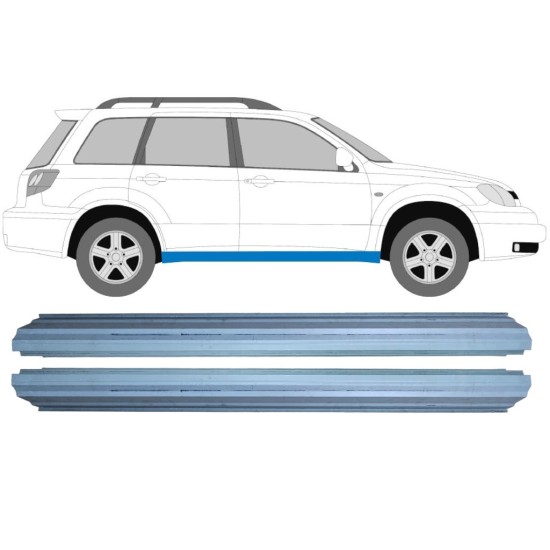Painel de reparação da soleira para Mitsubishi Outlander 2003-2007 / Esquerda+Direita / Conjunto 16144
