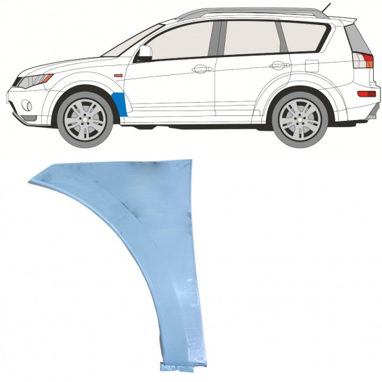 Painel de reparação do guarda-lamas dianteiro para Mitsubishi Outlander 2007-2012 / Esquerdo 10901