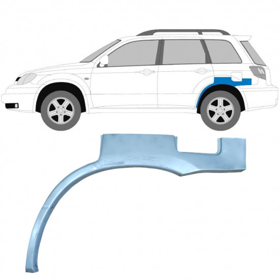 Painel de reparação do guarda-lamas traseiro para Mitsubishi Outlander 2003-2007 / Esquerdo 6027