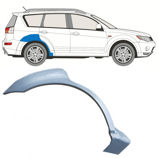 Painel de reparação do guarda-lamas traseiro para Mitsubishi Outlander 2007-2012 / Direito 10976