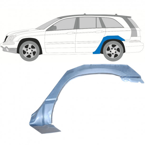 Painel de reparação do guarda-lamas traseiro para Chrysler Pacifica 2003-2007 / Esquerdo 7670