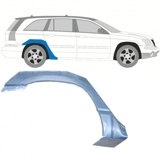 Painel de reparação do guarda-lamas traseiro para Chrysler Pacifica 2003-2007 / Direito 7669