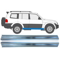 Painel de reparação da soleira para Mitsubishi Pajero 2006-2021 / Esquerda+Direita / Conjunto 16351