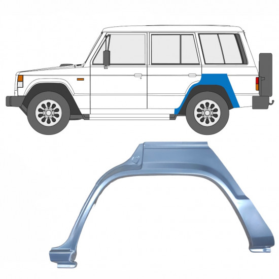 Painel de reparação do guarda-lamas traseiro para Mitsubishi Pajero 1982-1992 / Esquerdo 8894