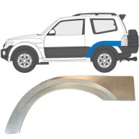 Painel de reparação do guarda-lamas traseiro para Mitsubishi Pajero 2006-2021 / Esquerdo 14838