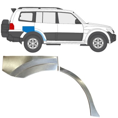 Painel de reparação do guarda-lamas traseiro para Mitsubishi Pajero 2006-2021 / Direito 14840