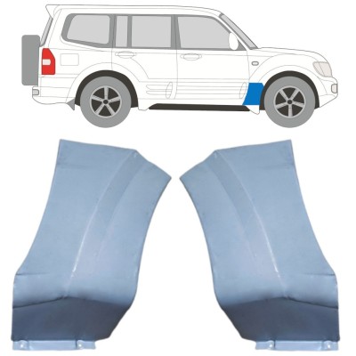 Painel de reparação do guarda-lamas dianteiro para Mitsubishi Pajero 1999-2006 / Esquerda+Direita / Conjunto 16903