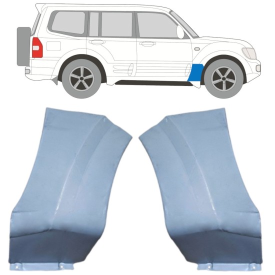 Painel de reparação do guarda-lamas dianteiro para Mitsubishi Pajero 1999-2006 / Esquerda+Direita / Conjunto 16903