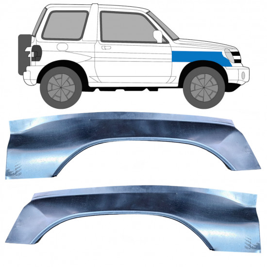 Painel de reparação do guarda-lamas dianteiro para Mitsubishi Pajero Pinin 1998- / Esquerda+Direita / Conjunto 10624