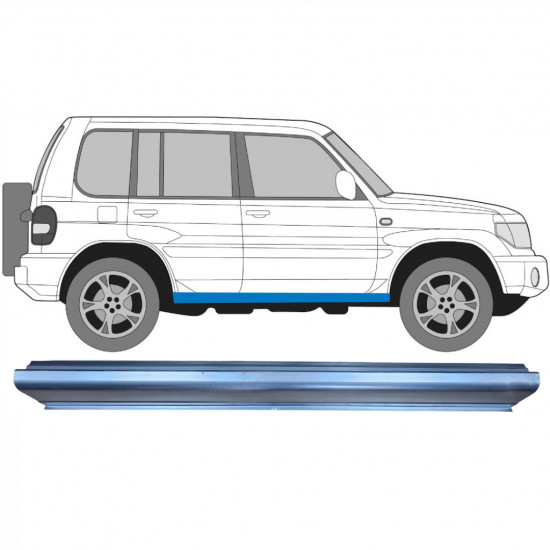 Painel de reparação da soleira para Mitsubishi Pajero Pinin 1998-2007 / Esquerda = Direita (simétrico) 5125