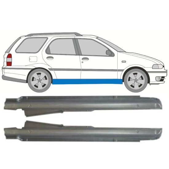 Soleira completa para Fiat Palio Weekend 1997-2001 / Esquerda+Direita / Conjunto 9940
