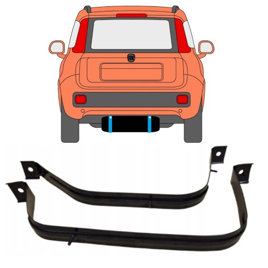 Abraçadeira do tanque de combustível para Fiat Panda 2012- 15028
