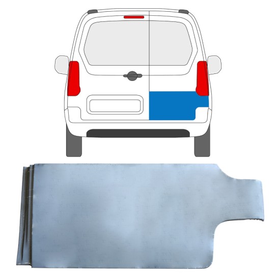 Painel de reparação das portas traseiras para Citroen Berlingo 2008-2018 / Direito 15212