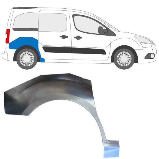 Painel de reparação do guarda-lamas traseiro para Citroen Berlingo 2008-2018 / Direito 15868