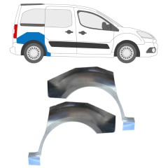 Painel de reparação do guarda-lamas traseiro para Peugeot Partner 2008-2018 / Esquerda+Direita / Conjunto 15867