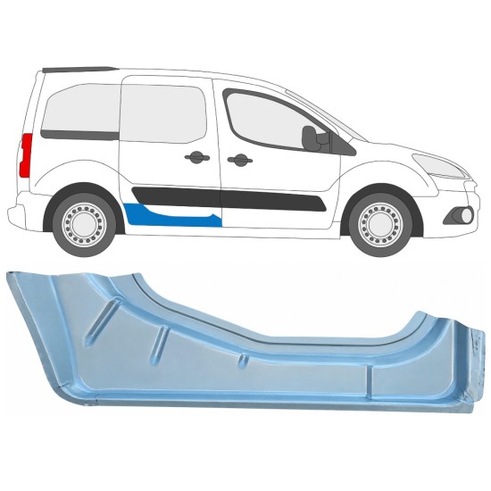Painel de reparação interna das portas deslizantes para Citroen Berlingo 2008-2018 / Direito 17070