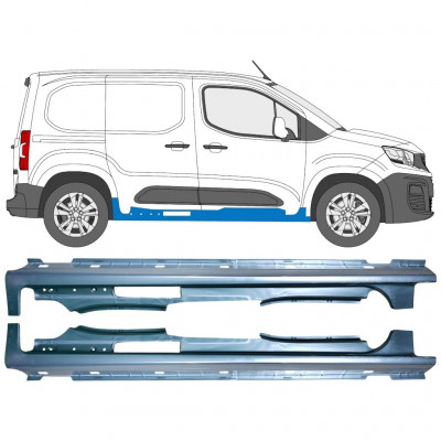 Soleira completa para Peugeot Partner 2018-2023 / Esquerdo / Direito / Esquerda+Direita / Conjunto 12877