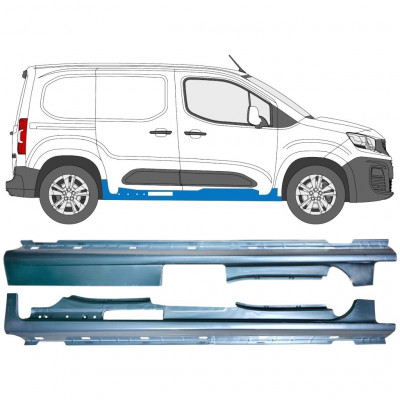 Soleira completa para Peugeot Partner 2018-2023 / Esquerdo / Direito / Esquerda+Direita / Conjunto 12881