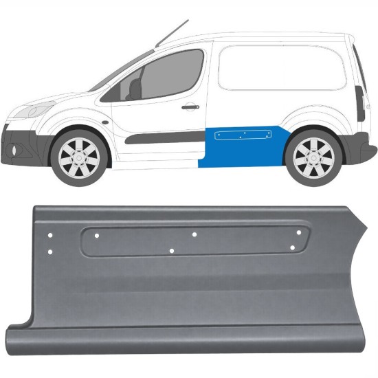Painel de reparação lateral para Peugeot Partner 2008-2018 / Esquerdo 17016