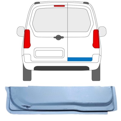 Painel de reparação interna das portas traseiras para Citroen Berlingo 2008-2018 / Direito 16909