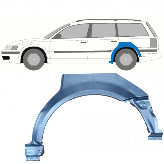 Painel de reparação do guarda-lamas traseiro para VW Passat B5 1996-2005 / Esquerdo / COMBI 8920