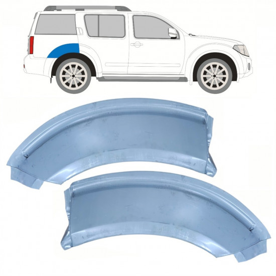 Painel de reparação do guarda-lamas traseiro para Nissan Pathfinder 2004-2013 / Esquerda+Direita / Conjunto 10351