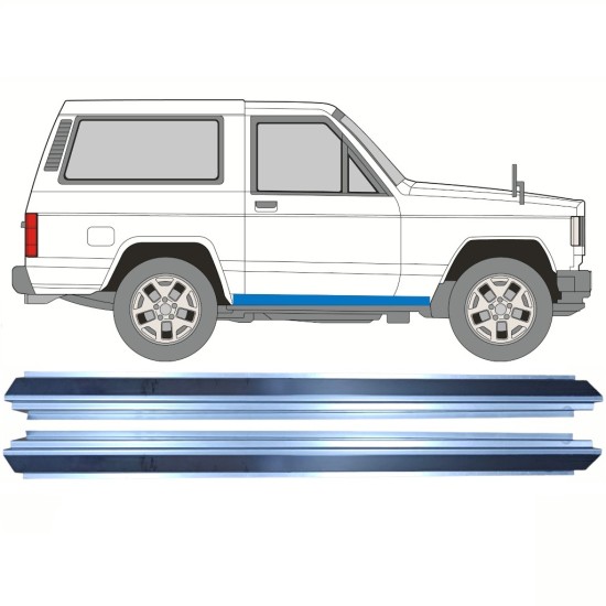 Painel de reparação da soleira para Nissan Patrol K160 1979-1990 / Esquerda+Direita / Conjunto 16291