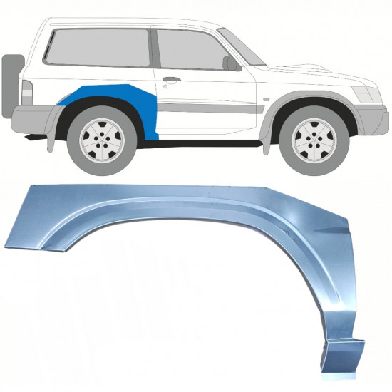 Painel de reparação do guarda-lamas traseiro para Nissan Patrol 1997-2009 / Direito 10218