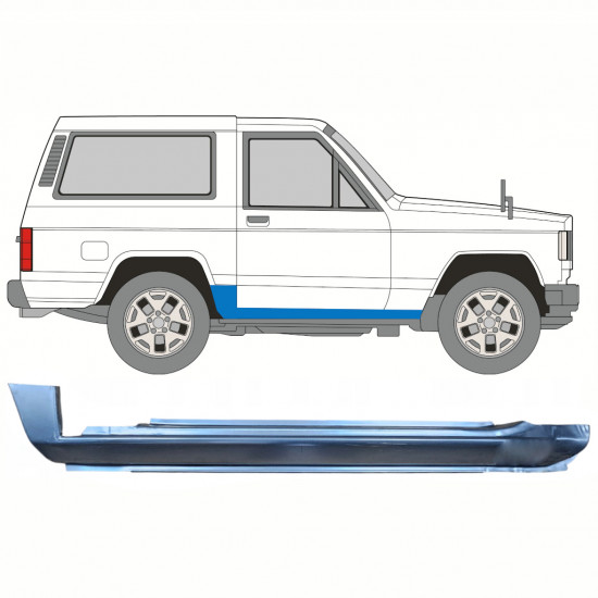 Painel de reparação da soleira para Nissan Patrol 1979-1993 / Direito 8639