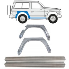 Painel de reparação da soleira com guarda-lamas traseiro para Nissan Patrol Y60 GY60 1990-1997 / Esquerda+Direita / Conjunto 11542