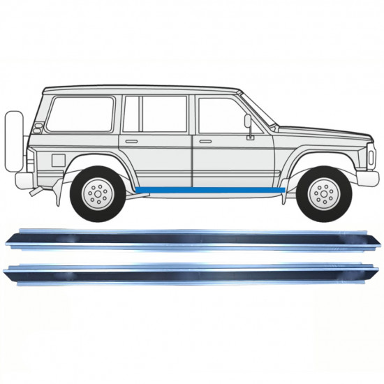 Painel de reparação da soleira para Nissan Patrol 1990-1997 / Esquerda = Direita (simétrico) / Conjunto 10312