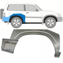Painel de reparação do guarda-lamas traseiro para Nissan Patrol Y61 GY61 1997-2009 / Direito / Conjunto 10798