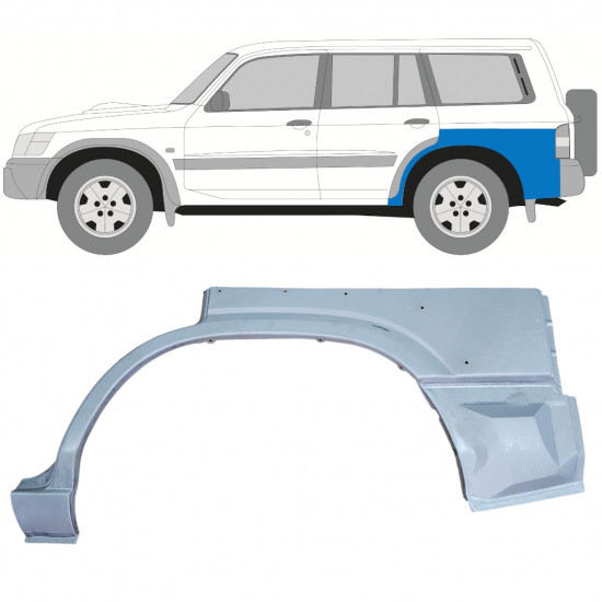 Painel de reparação do guarda-lamas traseiro para Nissan Patrol 1997-2009 / Esquerdo 12758