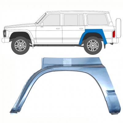 Painel de reparação do guarda-lamas traseiro para Nissan Patrol 1990-1997 / Esquerdo 8400