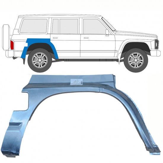 Painel de reparação do guarda-lamas traseiro para Nissan Patrol 1990-1997 / Direito 8399