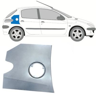 Painel de reparação do orifício de enchimento de combustível para Peugeot 206 206+ 1998-2012 15017