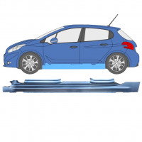 Painel de reparação da soleira para Peugeot 208 2012-2019 / Esquerdo 11618