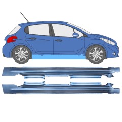 Soleira completa para Peugeot 208 2012-2019 / Esquerda+Direita / Conjunto 11619