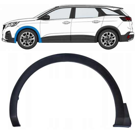 Moldura lateral do guarda-lamas dianteiro para Peugeot 3008 2016-2024 / Esquerdo 17032