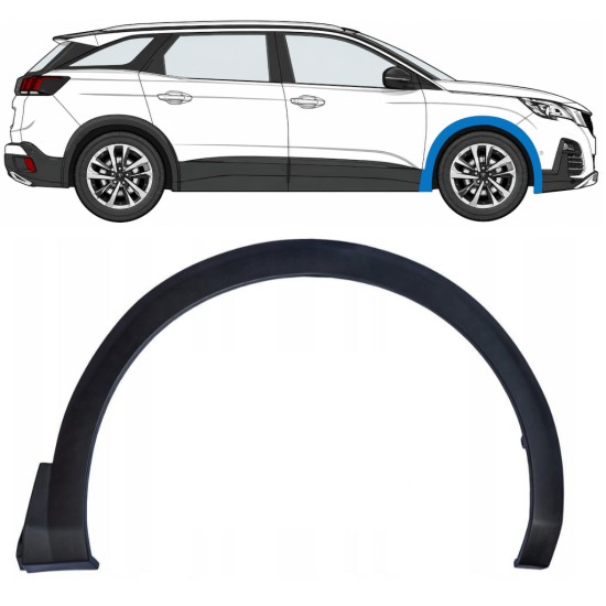 Moldura lateral do guarda-lamas dianteiro para Peugeot 3008 2016-2024 / Direito 17031