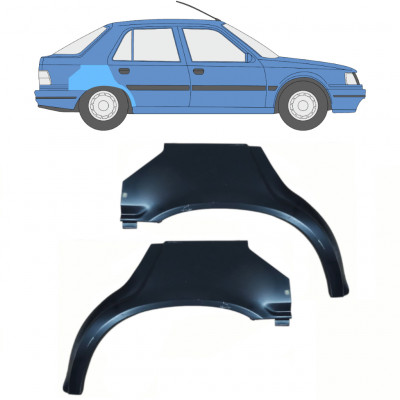 Painel de reparação do guarda-lamas traseiro para Peugeot 309 1986-1993 / Esquerda+Direita / Conjunto 10726