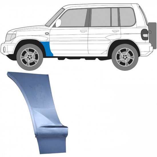 Painel de reparação do guarda-lamas dianteiro para Mitsubishi Pajero Pinin 1998- / Esquerdo 6830