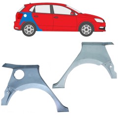 Painel de reparação do guarda-lamas traseiro para Volkswagen Polo 2009-2017 / Esquerda+Direita / Conjunto 12670