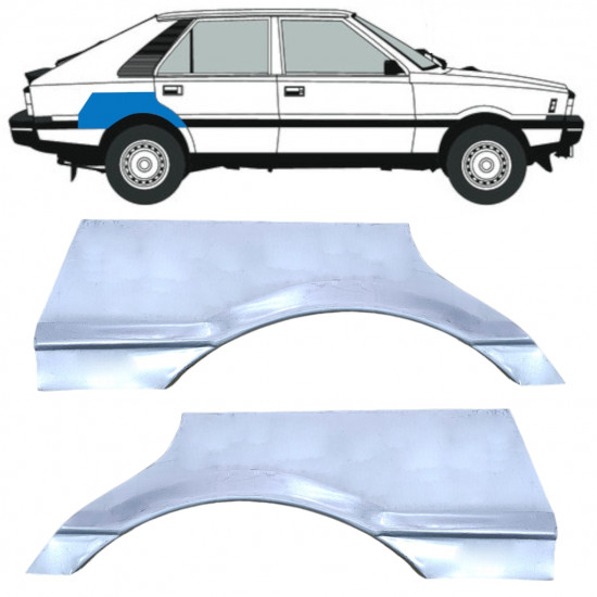 Painel de reparação do guarda-lamas traseiro para FSO Polonez 1978-2002 / Conjunto 12530