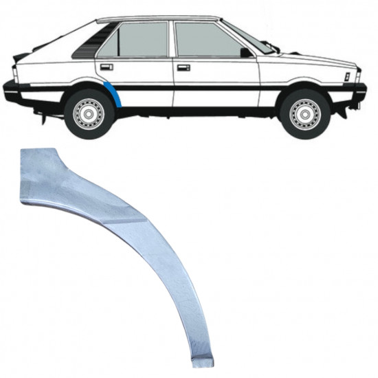 Painel de reparação do guarda-lamas traseiro para FSO Polonez 1978-2002 / Direito 12601