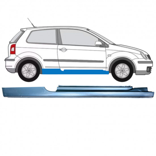 Soleira completa para Volkswagen Polo 2001-2009 / Direito 12856